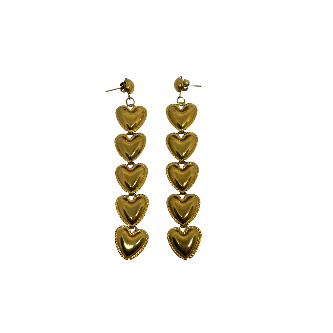 PENDIENTES CASCADA CORAZON