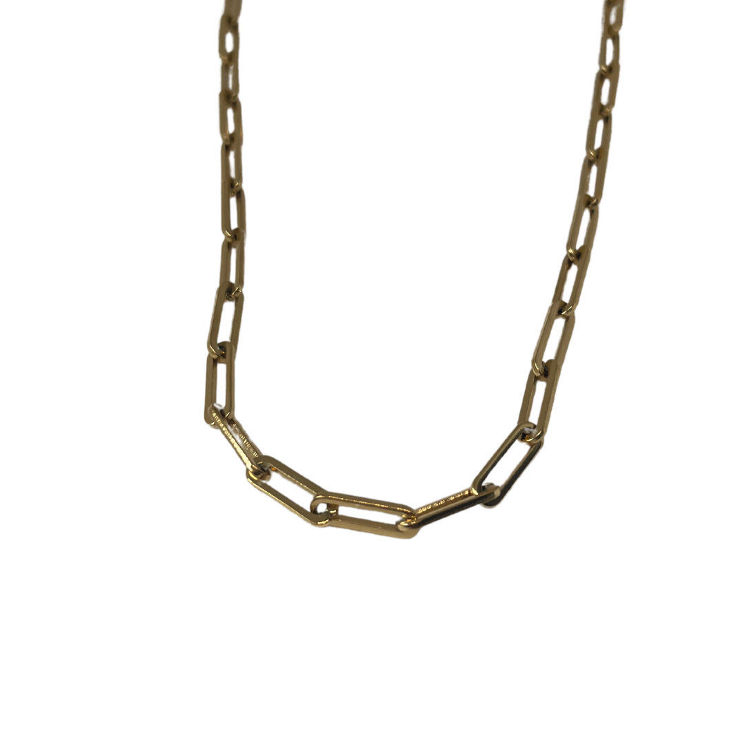 COLLAR CADENA RECTANGULAR FINA GOLD